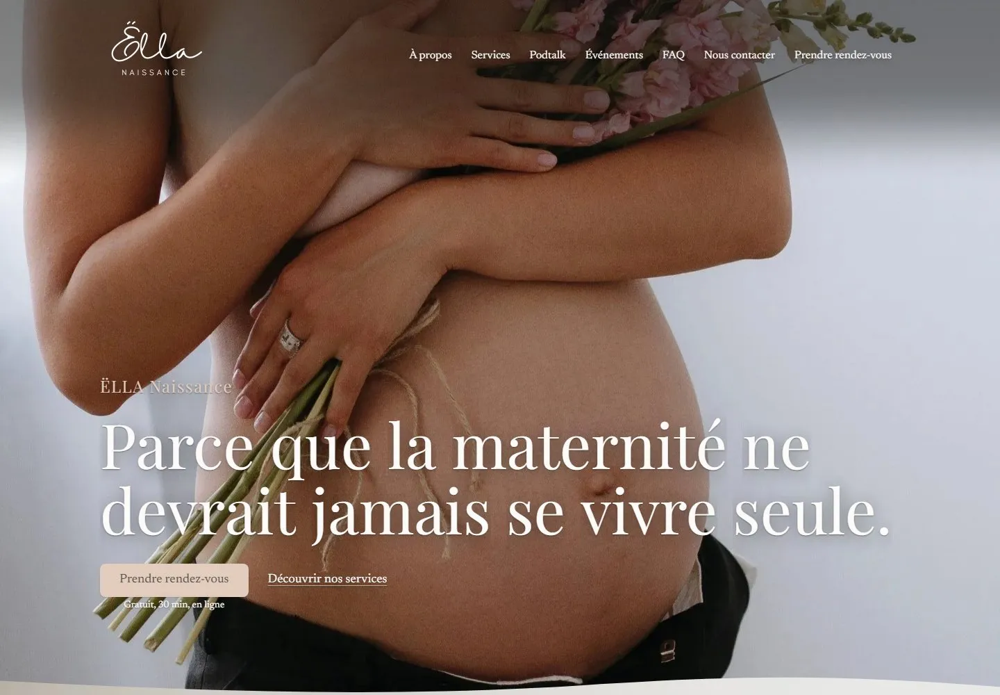 Accueil de ËLLA Naissance sur ordinateur