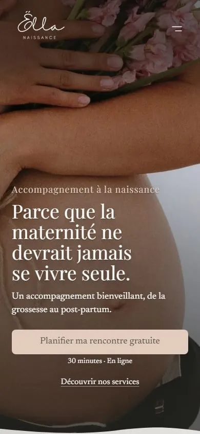 Accueil de ËLLA Naissance sur cellulaire
