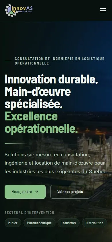 Accueil de InnovAS Global sur cellulaire